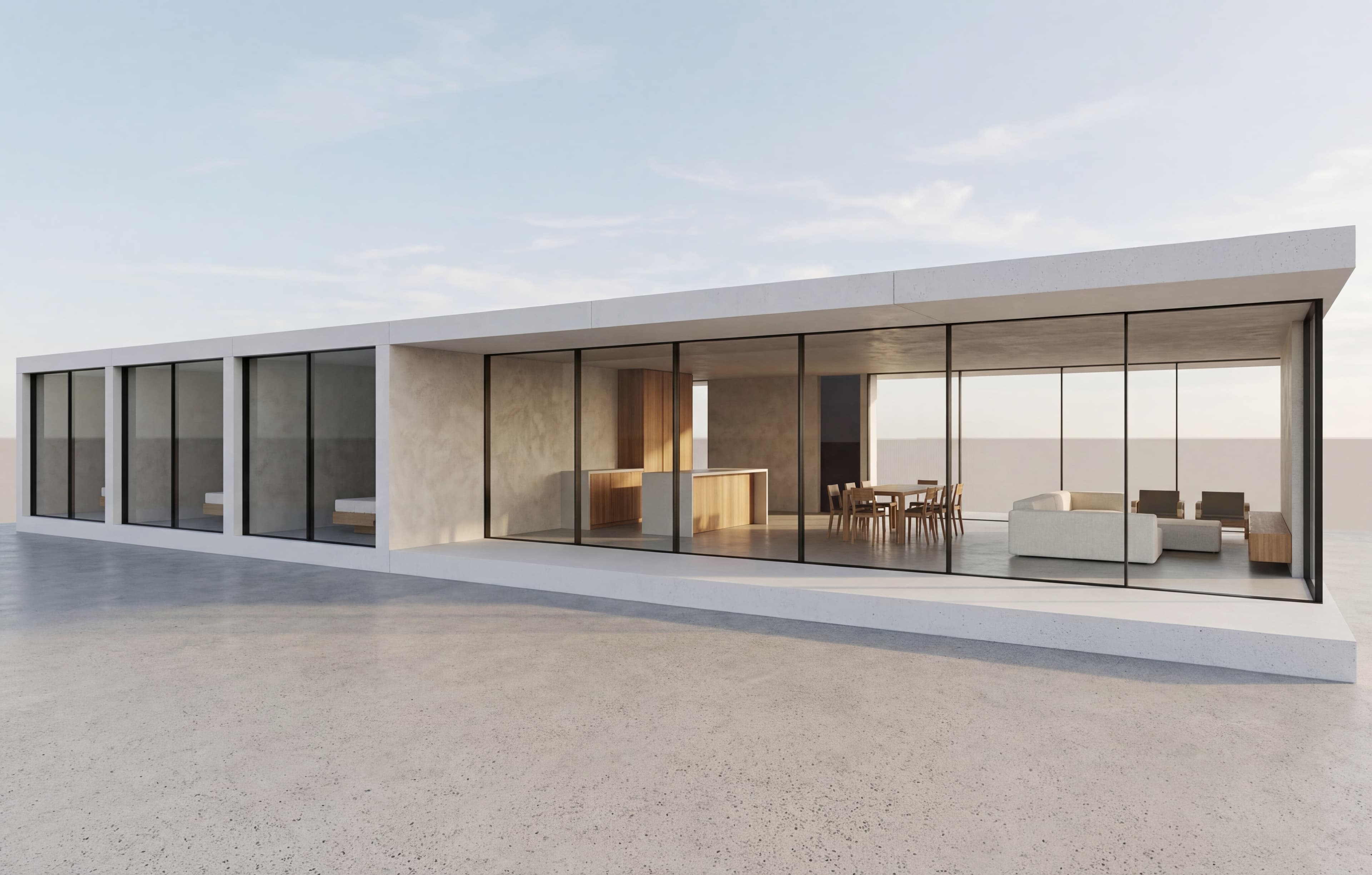 Linear angle view — perspective render