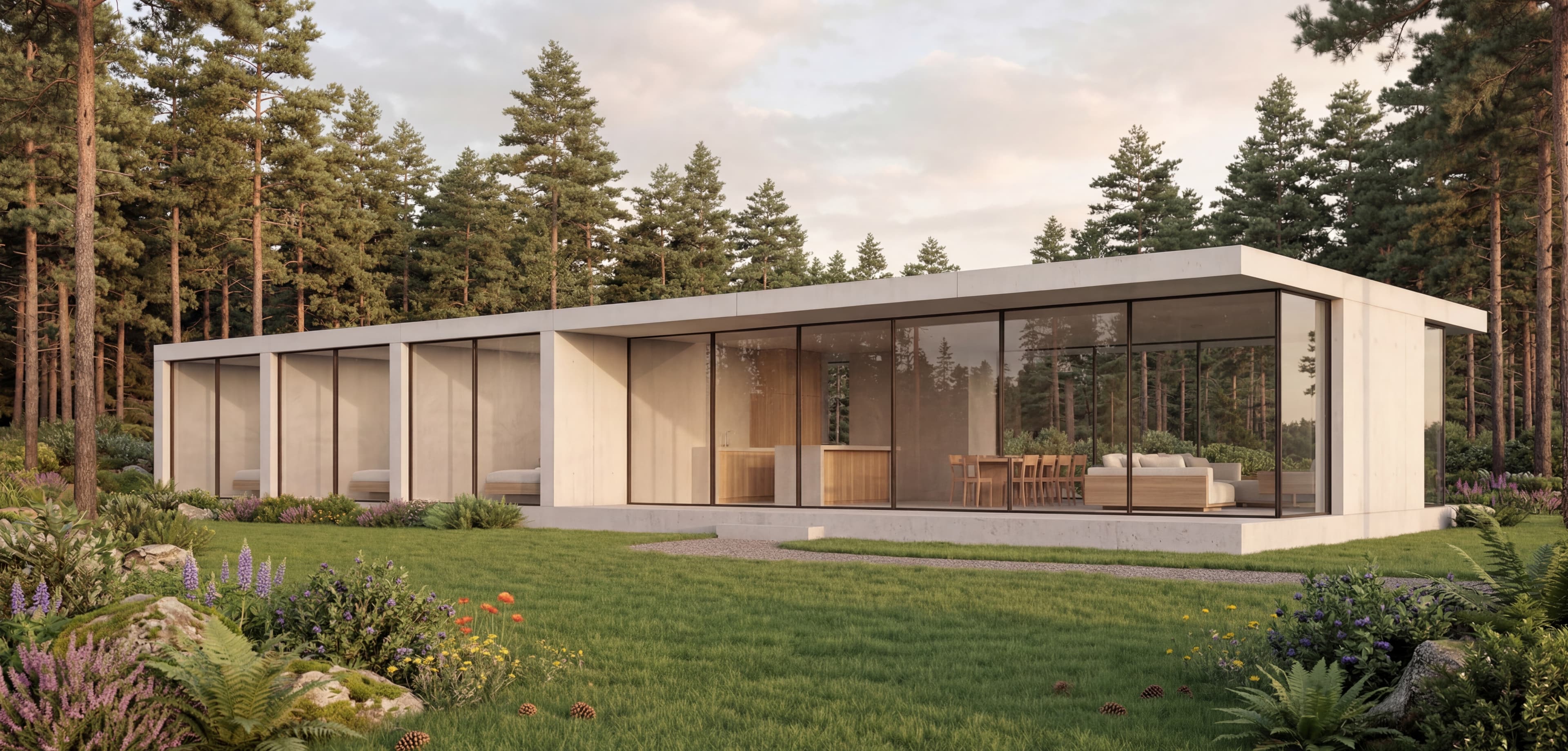 Linear in natural setting — forest environment